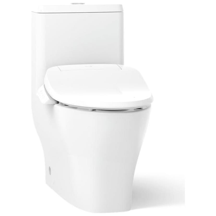 Reach 0.8 / 1.28 GPF Dual Flush One Piece Elongated Toilet with Actuator Flush - Less Seat