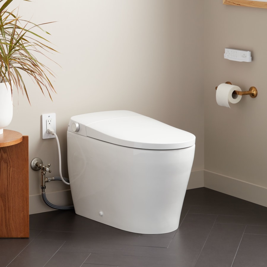 Vela Plus 1.0 GPF One Piece Elongated Toilet - Bidet Seat Included