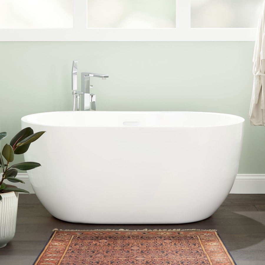 Boyce 61" Free Standing Acrylic Soaking Tub with Integrated Drain and Overflow